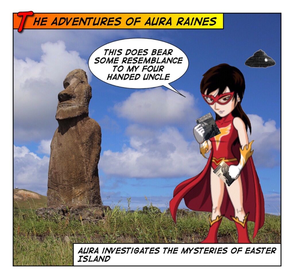 Aura Raines tours Easter Island